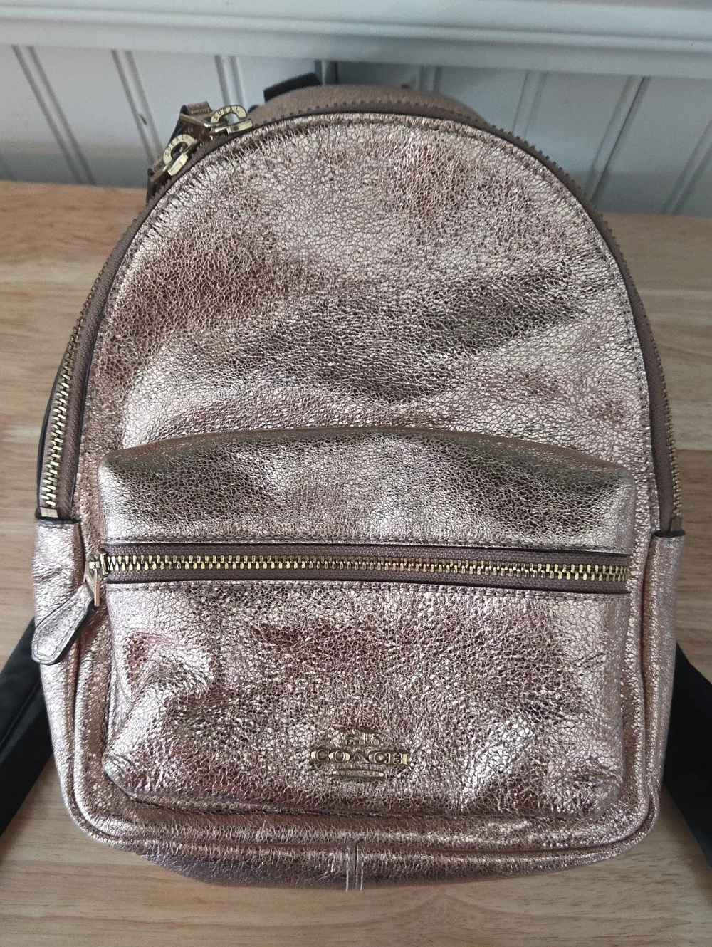 Coach Rose Gold Mini Backpack Bag